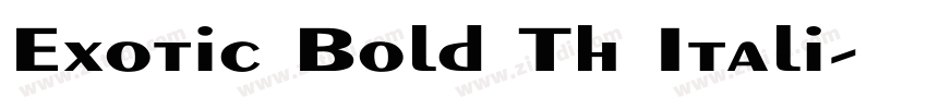 Exotic Bold Th Itali字体转换